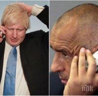 ПЪРВО В ПИК: Борисов проведе телефонен разговор с Борис Джонсън