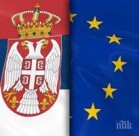Външните министри на ЕС: Сърбия да не се отклонява от пътя към Брюксел