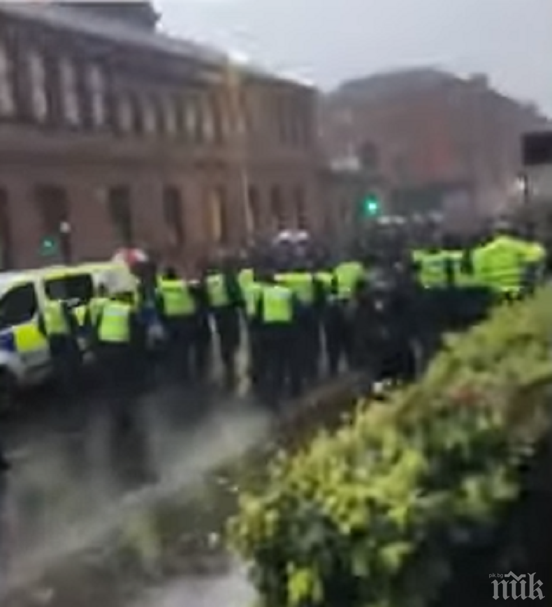 Безредици в Глазгоу след демонстрация за единството на Ирландия (ВИДЕО)