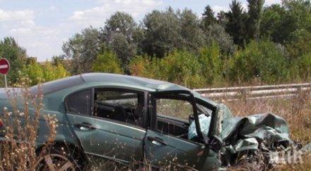 извънредно тежка катастрофа блокира пътя русе варна пострадал снимки