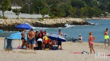 мъж глътна езика плажа варна