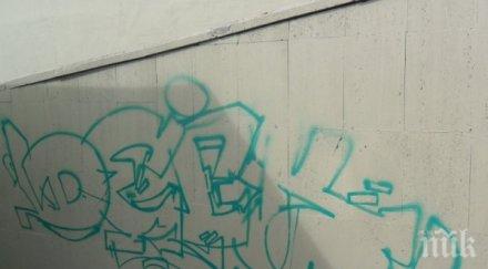 пипнаха вандали нашарили подлез пловдив