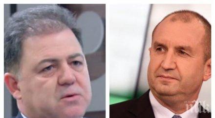 упор бзнс остра позиция румен радев питат службите уличаваща информация държавна измяна президента