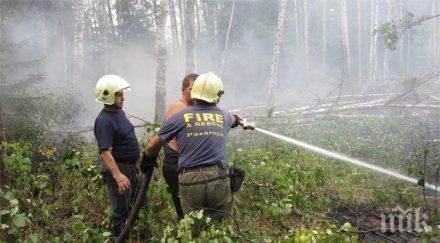 вертолет включи гасенето пожара възникнал отново местността сухи дял котел