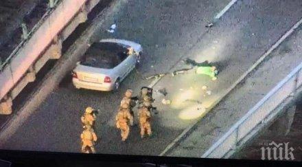 заловиха нападателя заплашил взриви мост киев снимка