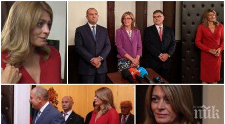 радев чехъл българите сащ сложи жена делегацията ген деси шашна огромно деколте ярко червено снимки