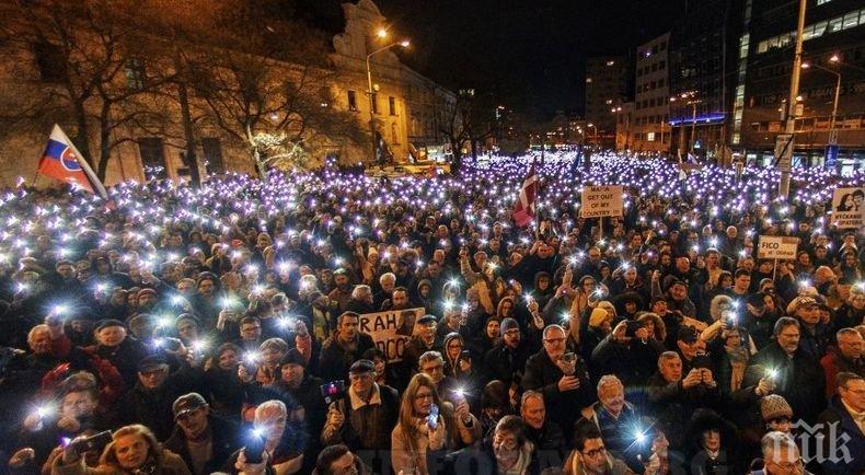 Протести в Словакия заради убийство на журналист