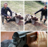 Застреляха мечка в Родопите и се снимаха с нея