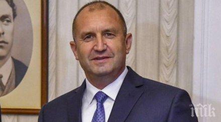 президентът румен радев потвърди подкрепата българия намиране решение близкоизточния конфликт