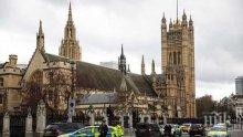 Задържаха мъж, залял се с бензин пред парламента в Лондон