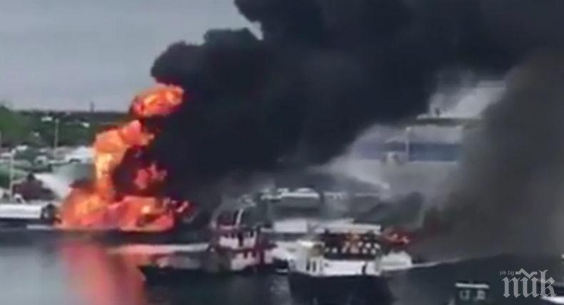 Девет души са пострадали при голям пожар на пристанище на Малдивите