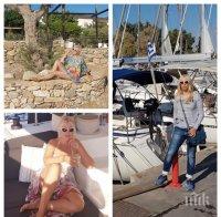 ГОРЕЩО В ПИК: 59-годишната Кристина Димитрова се пусна по дупе от гръцка яхта - двама ратаи слугуват на певицата (СНИМКИ)