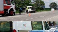 ИЗВЪНРЕДНО: Автобус се обърна на магистрала „Тракия“ (ОБНОВЕНА)
