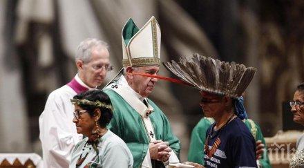 папата дебатира епископи амазония ръкополагането мъже брак