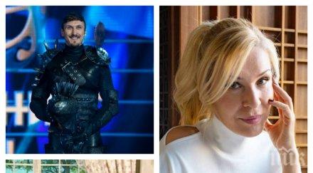 шок кадър димо алексиев върза тенекия гала рицарят маскираният певец яви разпит водещата