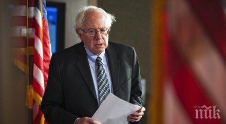 бърни сандърс влезе болница прекрати предизборната кампания