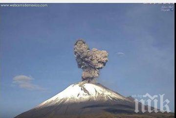 Вулканът Попокатепетъл изригна отново