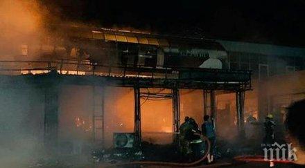 трима пострадали пожара търговския център баку видео