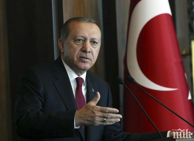 Ердоган изригна: Ислямска държава няма да присъства в Северна Сирия