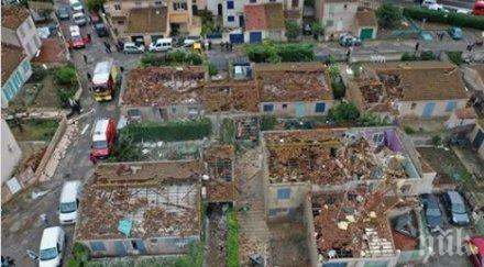 торнадо разруши сгради франция