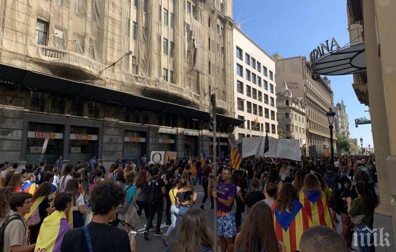 19 са арестувани по време на протеста в Каталуния