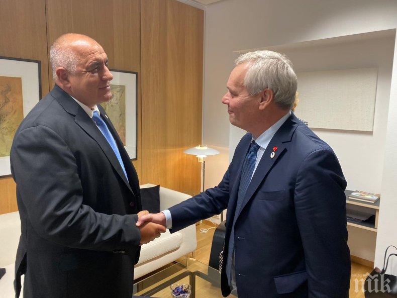 ПЪРВО В ПИК: Премиерът Борисов се срещна с финландския си колега Анти Рине