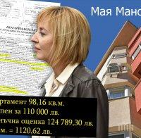 МИСИС АПАРТАМЕНТГЕЙТ: Мая Манолова се облажи с евтин апартамент - има ли неплатени данъци и ощетено ли е обществото от личната изгода на червената кюстендилка