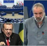 Слабаков с първо изказване пред ЕП - вижте как попиля Ердоган за операцията в Сирия: Една карфица да не излиза от Турция! (ВИДЕО)