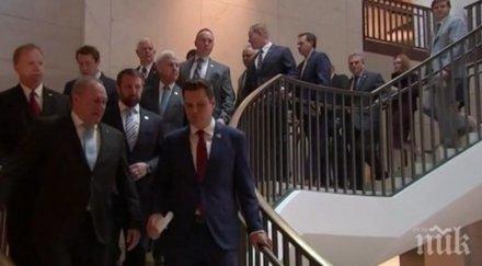 републиканци щурмуваха залата изслушвания връзка импийчмънта доналд тръмп