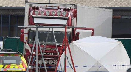 британските власти камионът тела дошъл белгия