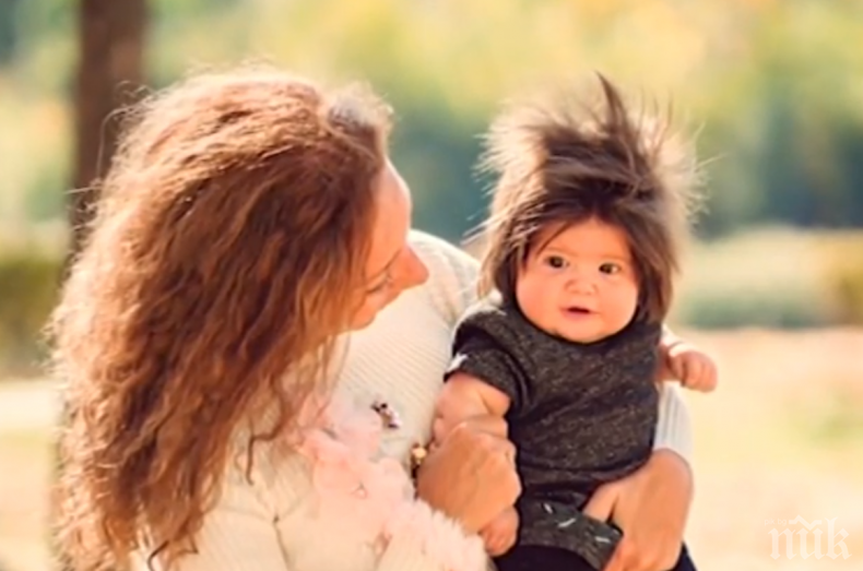 РАПУНЦЕЛ ОТ СОФИЯ: 5-месечно бебе с необичайно дълга коса – сензация в интернет