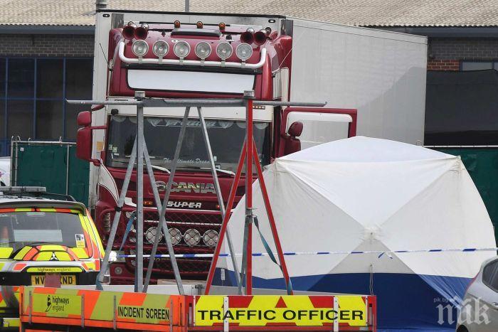 Британските власти: Камионът с 39-те тела дошъл от Белгия