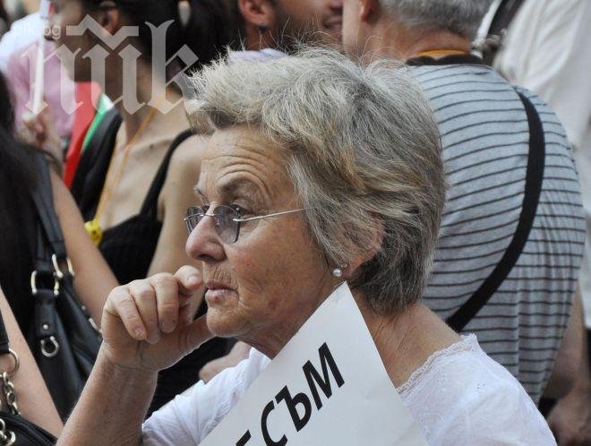 Юлия Берберян на протеста: Дойдох да си взема надницата, нали ни плащали