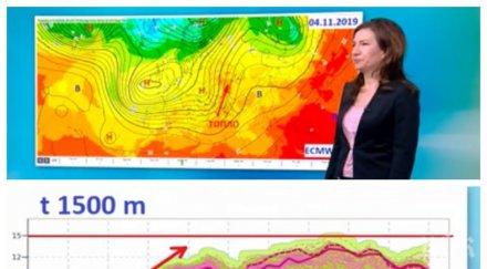 градуса средата ноември южният вятър носи пясък сахара