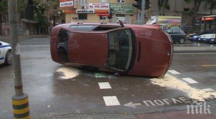 филмова каскада кола преобърна центъра варна снимки