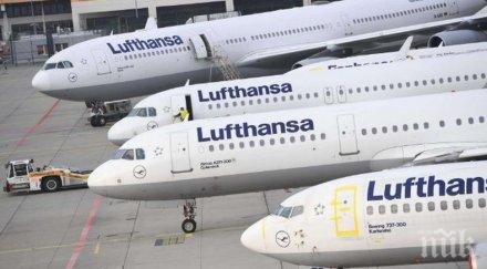 луфтханза отмени 300 полета заради стачка кабинния екипаж