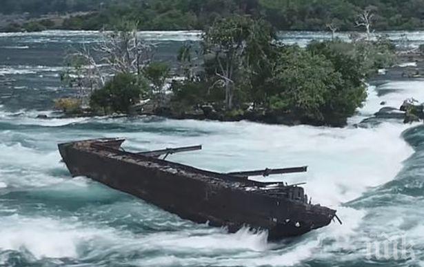 Ще падне ли корабът Айрън Скол от Ниагарския водопад (ВИДЕО/СНИМКИ)