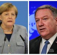 Майк Помпео и Ангела Меркел обсъдиха глобалните предизвикателства пред Германия и САЩ