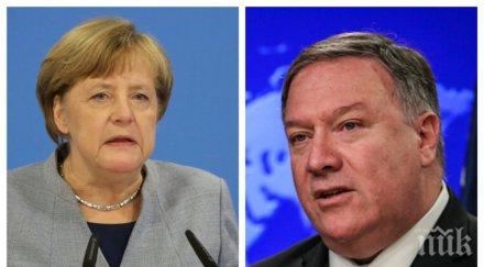 майк помпео ангела меркел обсъдиха глобалните предизвикателства германия сащ