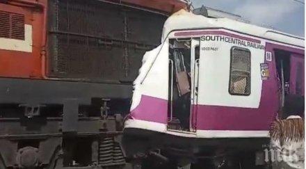 трагедия жесток челен сблъсък два влака бангладеш жертвите видео