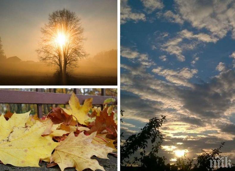 ТОПЛО ЗА СЕЗОНА: Слънцето отново грее щедро след мъгливата сутрин (КАРТА)