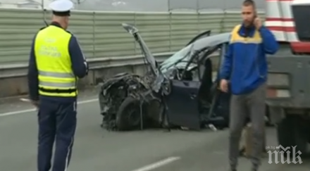 една жена пострадала катастрофата блокира северната скоростна тангента софия