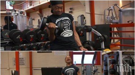 уникален случай годишна баба бодибилдър преби крадец наложи лекари оказват помощ