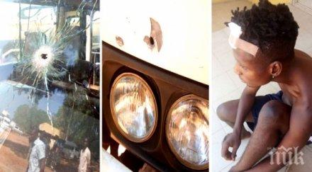 стрелба автобус футболисти ранени