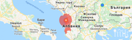 афтършок рихтер адриатическо море усетено тирана