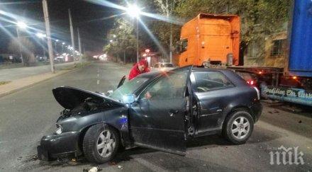 тъмна доба ауди разби камион пловдив снимка