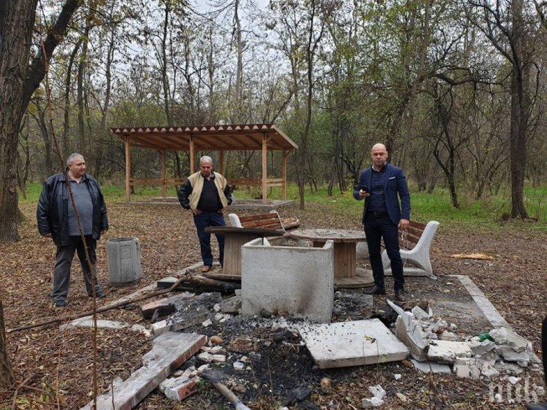 Вандали счупиха барбекю в пловдивския парк Лаута - сложиха нови две