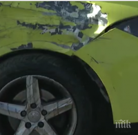 Шофьор на камион блъсна такси в София и избяга