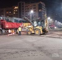 РЕКОРД: Ремонтираха две кръстовища за една нощ в Пловдив