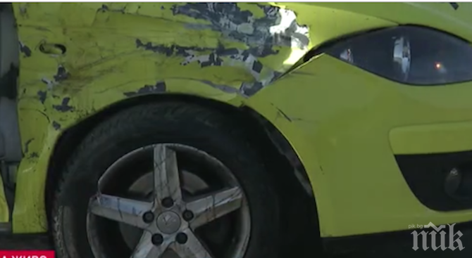 Шофьор на камион блъсна такси в София и избяга